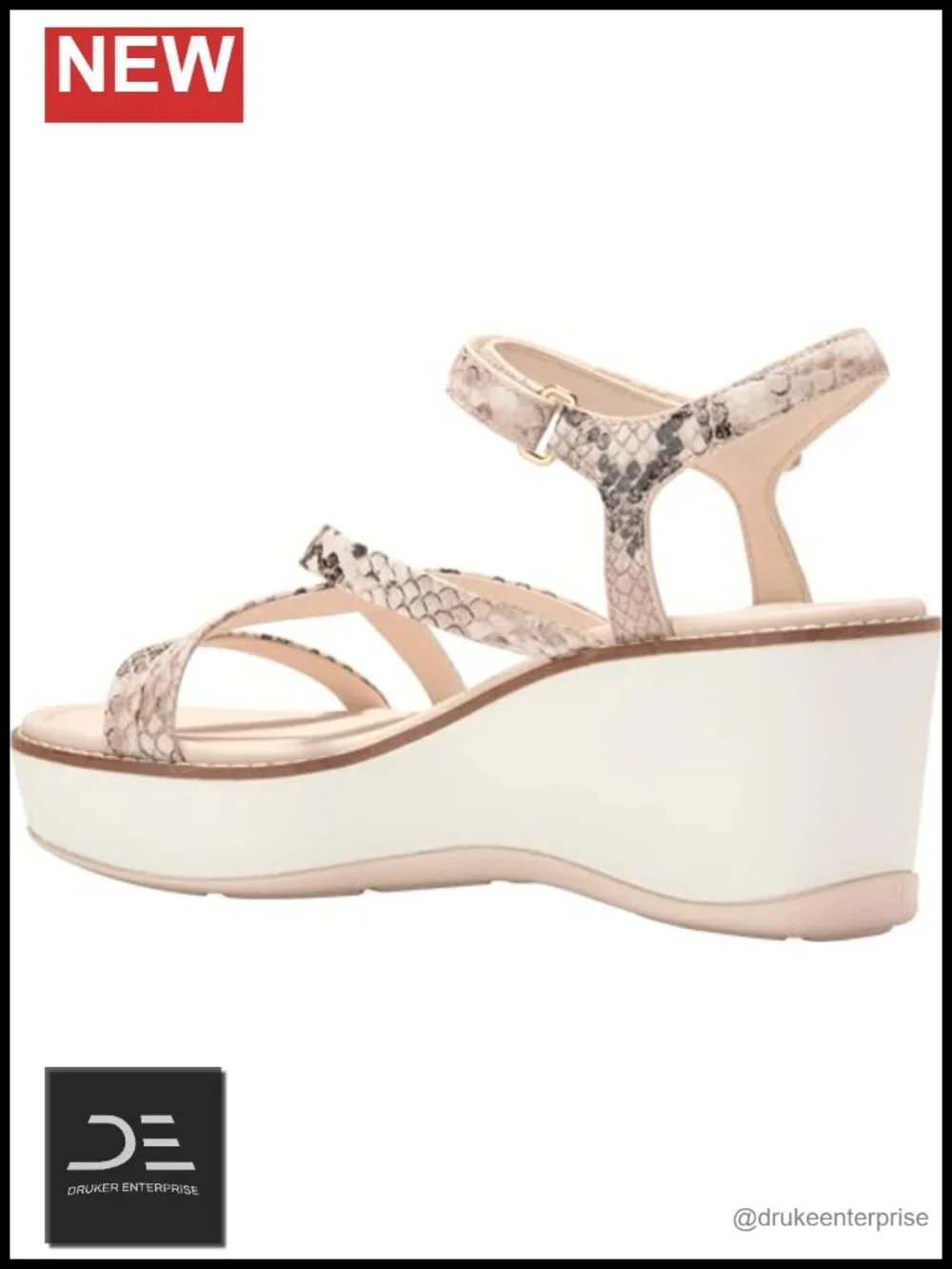 Strappy Wedge Sandals with Cushioned Footbed